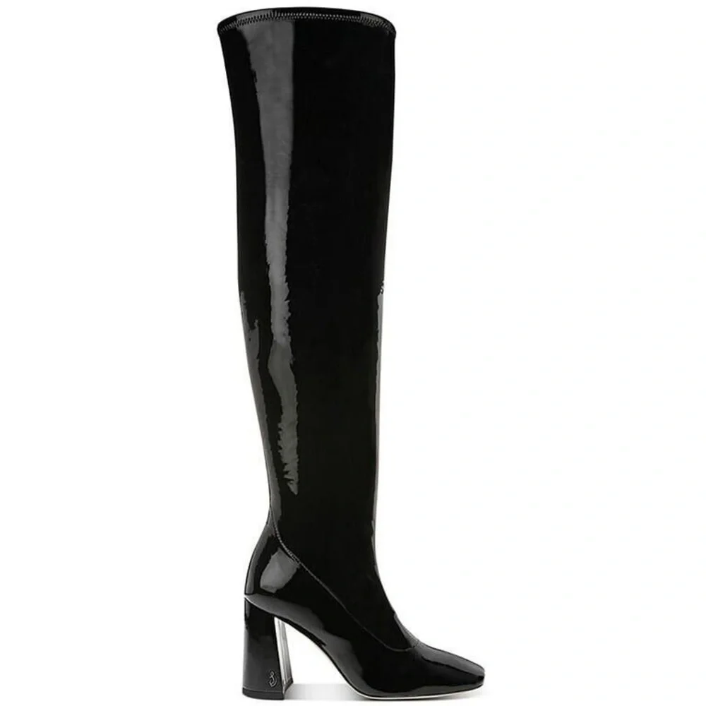 Sam Edelman Cosette Patent Square Toe Over-The-Knee‎ Boots